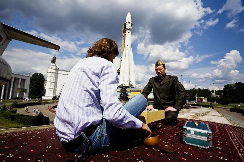 Russian Go game exhibition The Art of Strategy in Moscow